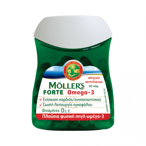 Moller's Forte Omega-3 Μουρουνέλαιο και Ιχθυέλαιο 60 κάψουλες